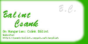balint csank business card
